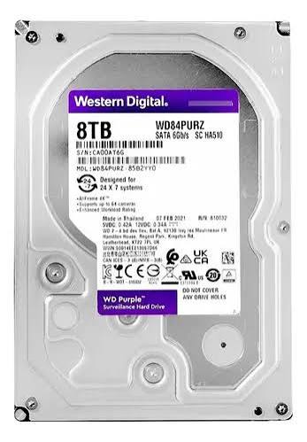 Western Digital Purple Disco Duro Interno 8TB SATA para Vigilancia WD84PURZ