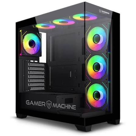 Case Gamer Micronics Legend GC806 Black con 7 Coolers ARGB Sin Fuente (GC806)